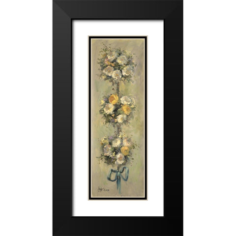2-Up Topiary Bouquet I Black Modern Wood Framed Art Print with Double Matting by Stevens, Allayn