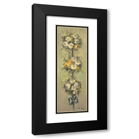 2-Up Topiary Bouquet II Black Modern Wood Framed Art Print with Double Matting by Stevens, Allayn