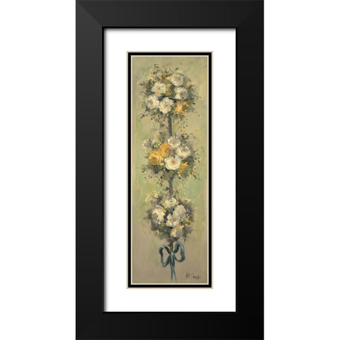 2-Up Topiary Bouquet II Black Modern Wood Framed Art Print with Double Matting by Stevens, Allayn