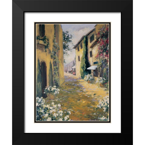 Italian Villa I Black Modern Wood Framed Art Print with Double Matting by Stevens, Allayn