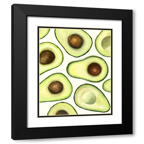 Avocado Arrangement I Black Modern Wood Framed Art Print with Double Matting by Borges, Victoria
