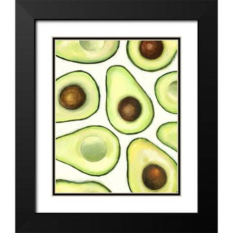 Avocado Arrangement II Black Modern Wood Framed Art Print with Double Matting by Borges, Victoria