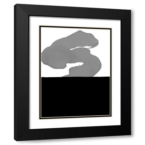 Cumulus IV Black Modern Wood Framed Art Print with Double Matting by Delamater, Rob