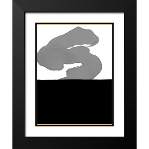 Cumulus IV Black Modern Wood Framed Art Print with Double Matting by Delamater, Rob