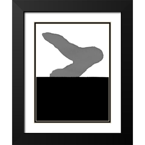 Cumulus V Black Modern Wood Framed Art Print with Double Matting by Delamater, Rob