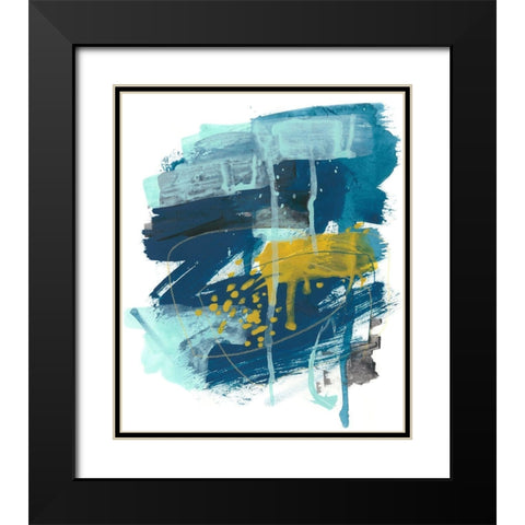Intuitive Motion III Black Modern Wood Framed Art Print with Double Matting by Vess, June Erica