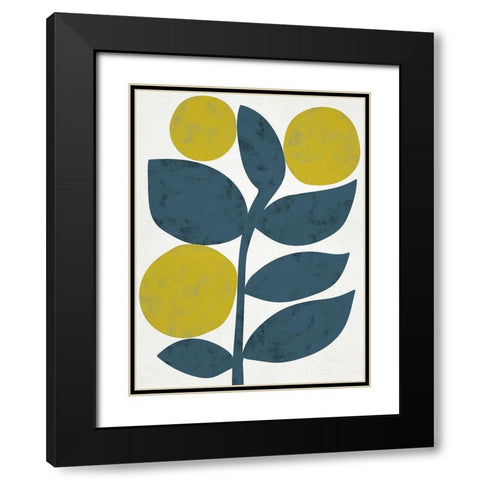 Branch I Black Modern Wood Framed Art Print with Double Matting by Zarris, Chariklia