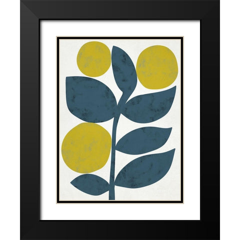 Branch I Black Modern Wood Framed Art Print with Double Matting by Zarris, Chariklia