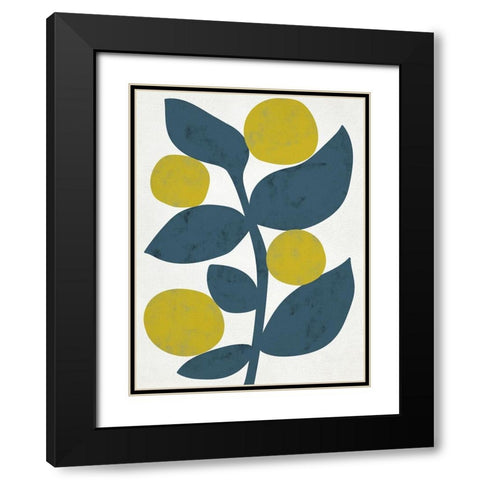 Branch II Black Modern Wood Framed Art Print with Double Matting by Zarris, Chariklia