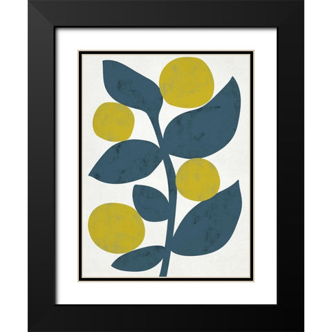 Branch II Black Modern Wood Framed Art Print with Double Matting by Zarris, Chariklia