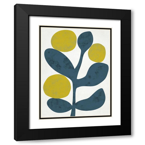 Branch IV Black Modern Wood Framed Art Print with Double Matting by Zarris, Chariklia