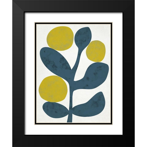 Branch IV Black Modern Wood Framed Art Print with Double Matting by Zarris, Chariklia