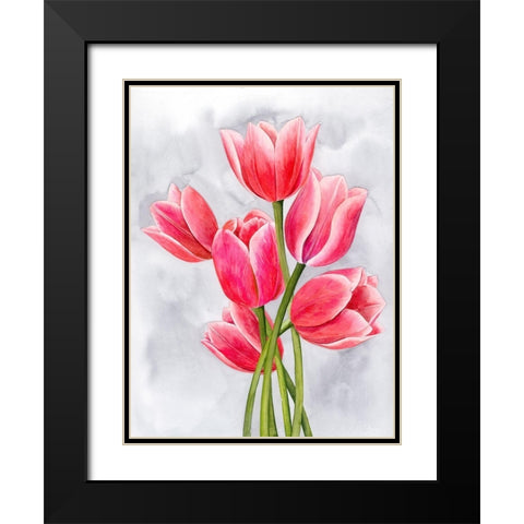 Tulip Tangle I Black Modern Wood Framed Art Print with Double Matting by Popp, Grace