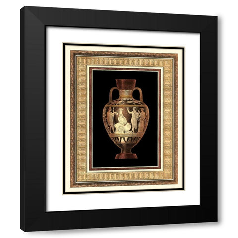 Etruscan Earthenware III Black Modern Wood Framed Art Print with Double Matting by Moses, Henry