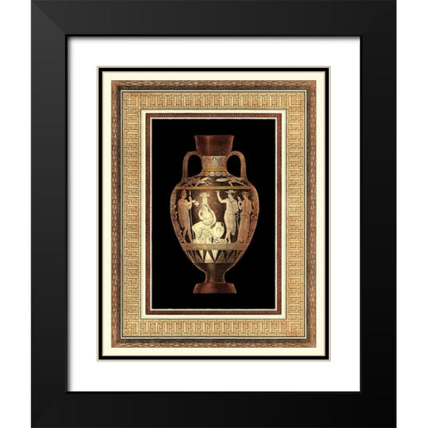 Etruscan Earthenware III Black Modern Wood Framed Art Print with Double Matting by Moses, Henry
