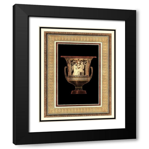 Etruscan Earthenware IV Black Modern Wood Framed Art Print with Double Matting by Moses, Henry