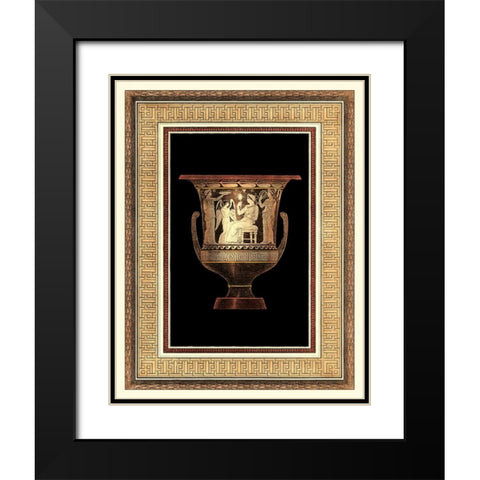 Etruscan Earthenware IV Black Modern Wood Framed Art Print with Double Matting by Moses, Henry