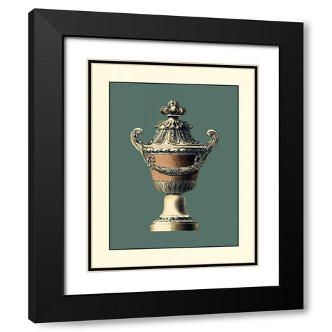 Classical Urn I Black Modern Wood Framed Art Print with Double Matting by Vision Studio