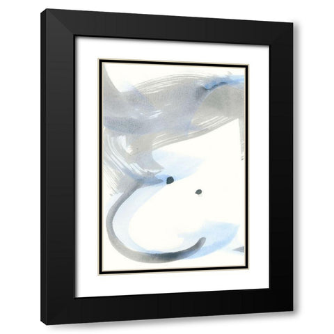 Pale Gestures I Black Modern Wood Framed Art Print with Double Matting by Stramel, Renee W.