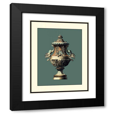 Classical Urn II Black Modern Wood Framed Art Print with Double Matting by Vision Studio