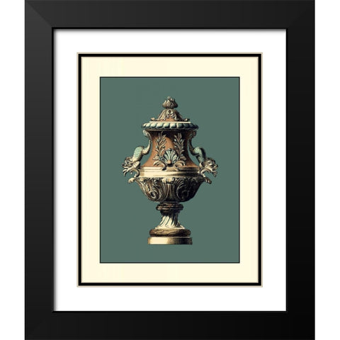Classical Urn II Black Modern Wood Framed Art Print with Double Matting by Vision Studio