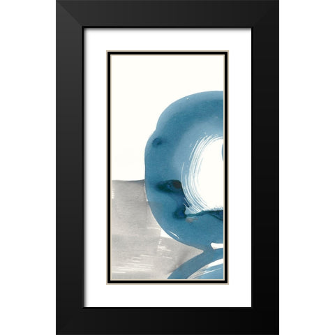 Breaking Blue I Black Modern Wood Framed Art Print with Double Matting by Stramel, Renee W.