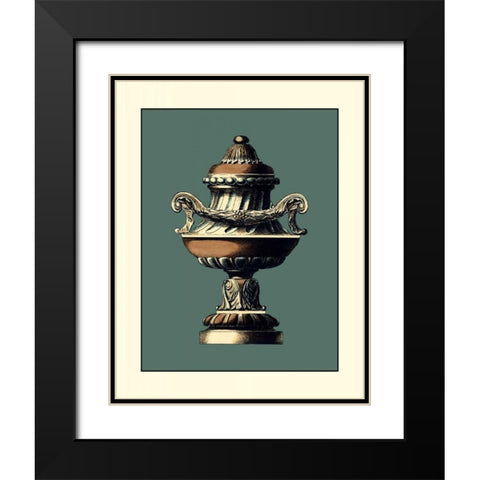 Classical Urn IV Black Modern Wood Framed Art Print with Double Matting by Vision Studio