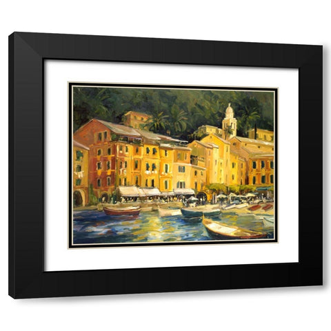 Scenic Italy II Black Modern Wood Framed Art Print with Double Matting by Stevens, Allayn