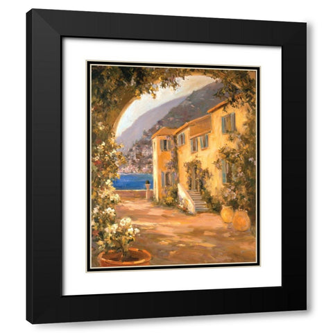Scenic Italy VIII Black Modern Wood Framed Art Print with Double Matting by Stevens, Allayn