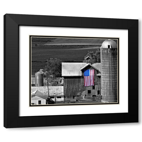 Flags of Our Farmers XI Black Modern Wood Framed Art Print with Double Matting by McLoughlin, James