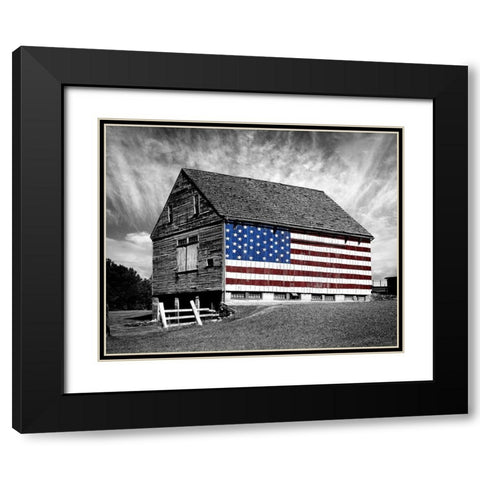 Flags of Our Farmers XIV Black Modern Wood Framed Art Print with Double Matting by McLoughlin, James