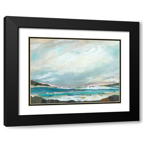 Seaside View III Black Modern Wood Framed Art Print with Double Matting by Fields, Karen