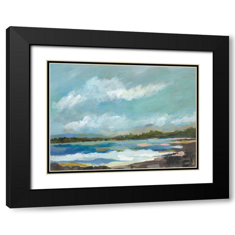 Seaside View IV Black Modern Wood Framed Art Print with Double Matting by Fields, Karen