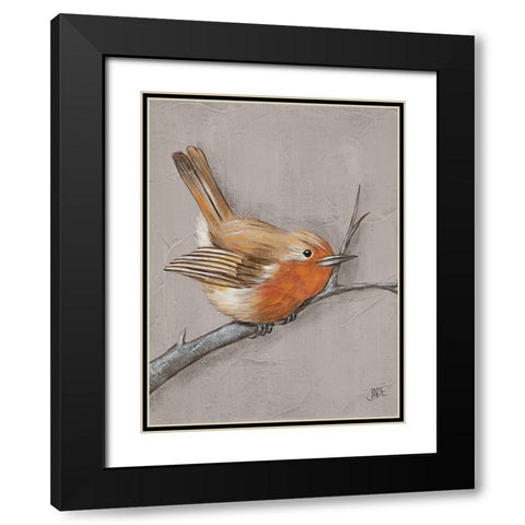 Winter Bird II Black Modern Wood Framed Art Print with Double Matting by Reynolds, Jade