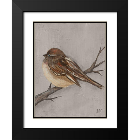 Winter Bird III Black Modern Wood Framed Art Print with Double Matting by Reynolds, Jade