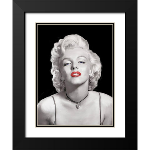 Look of Love Blue Eyes Black Modern Wood Framed Art Print with Double Matting by Michaels, Jerry