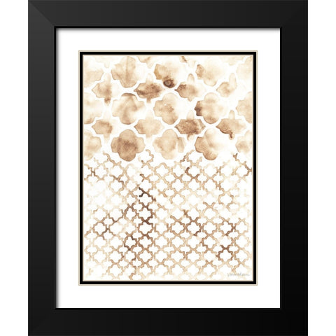 Sepia Madras II Black Modern Wood Framed Art Print with Double Matting by Lam, Vanna