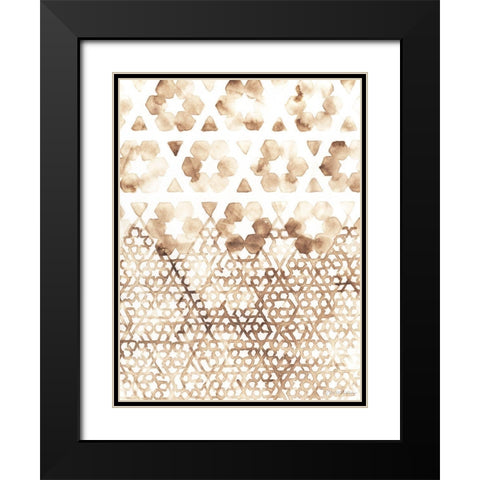 Sepia Madras III Black Modern Wood Framed Art Print with Double Matting by Lam, Vanna