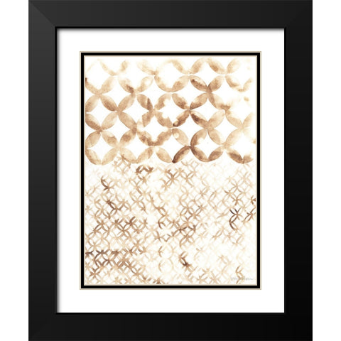 Sepia Madras IV Black Modern Wood Framed Art Print with Double Matting by Lam, Vanna