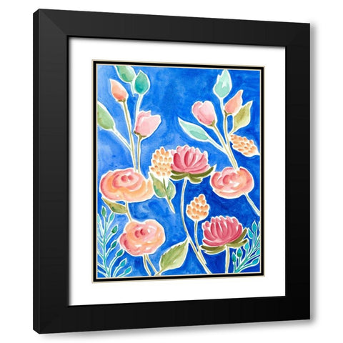 Colorful Array II Black Modern Wood Framed Art Print with Double Matting by Moore, Regina