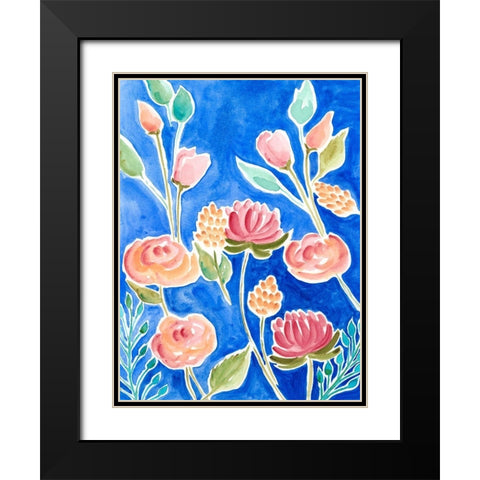 Colorful Array II Black Modern Wood Framed Art Print with Double Matting by Moore, Regina