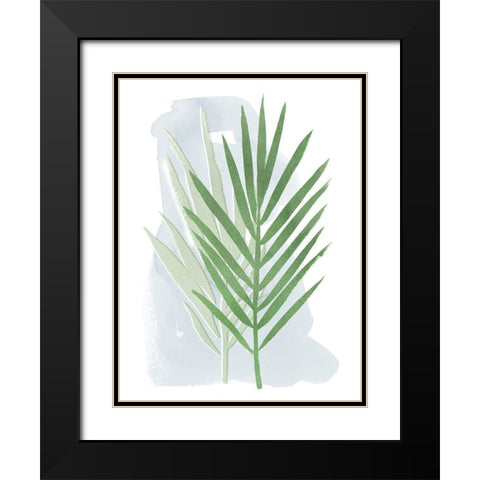 Palm Overlay II Black Modern Wood Framed Art Print with Double Matting by Popp, Grace