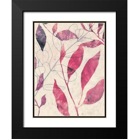 Between the Leaves II Black Modern Wood Framed Art Print with Double Matting by Borges, Victoria