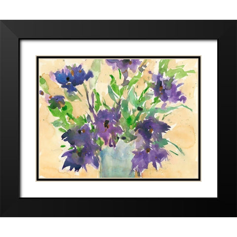 Floral Wild Thing I Black Modern Wood Framed Art Print with Double Matting by Dixon, Samuel