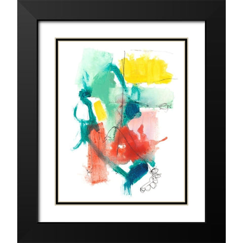 Paper Flags II Black Modern Wood Framed Art Print with Double Matting by Goldberger, Jennifer