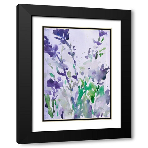 Violet Garden Moment I Black Modern Wood Framed Art Print with Double Matting by Dixon, Samuel