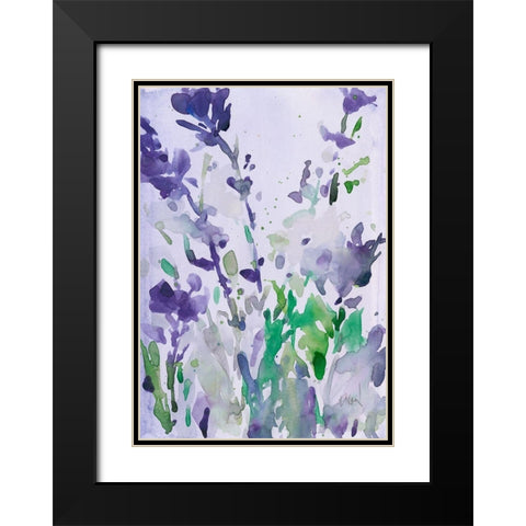 Violet Garden Moment I Black Modern Wood Framed Art Print with Double Matting by Dixon, Samuel