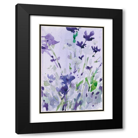 Violet Garden Moment II Black Modern Wood Framed Art Print with Double Matting by Dixon, Samuel