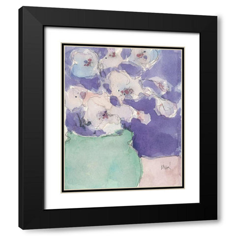 Floral Objects I Black Modern Wood Framed Art Print with Double Matting by Dixon, Samuel