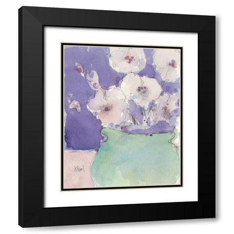 Floral Objects II Black Modern Wood Framed Art Print with Double Matting by Dixon, Samuel